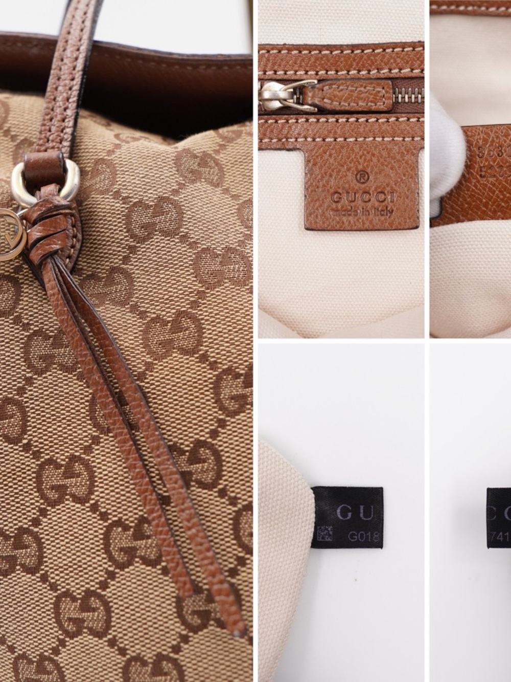 Gucci Bree Brown GG Canvas Shoulder Bag - Picture 7 of 11